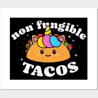 Cute Non Fungible tacos Unicorn nftacos mexican food Posters and Art